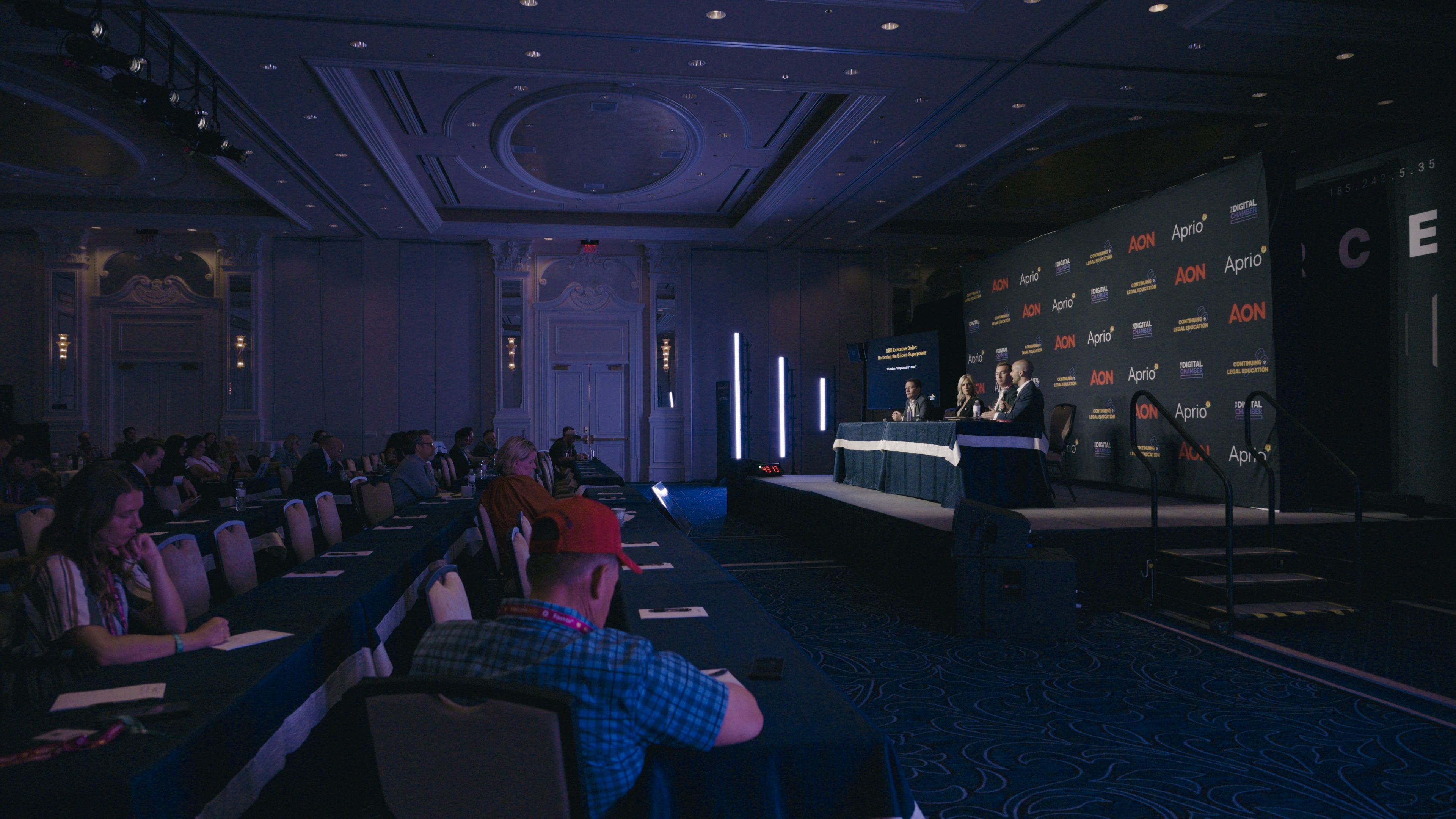 Audience Q&A session at a Las Vegas conference