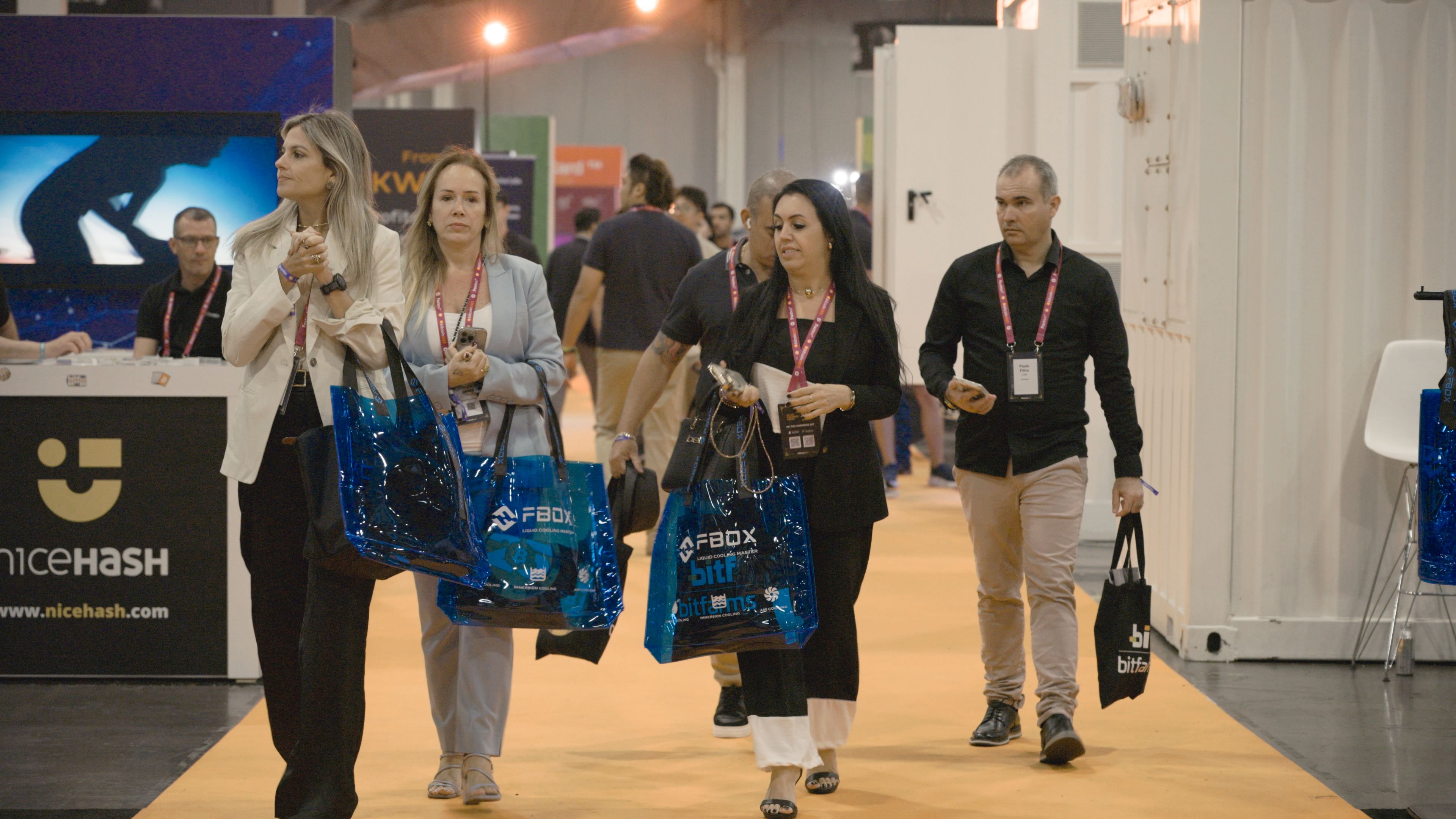 Attendee interaction at a Las Vegas expo