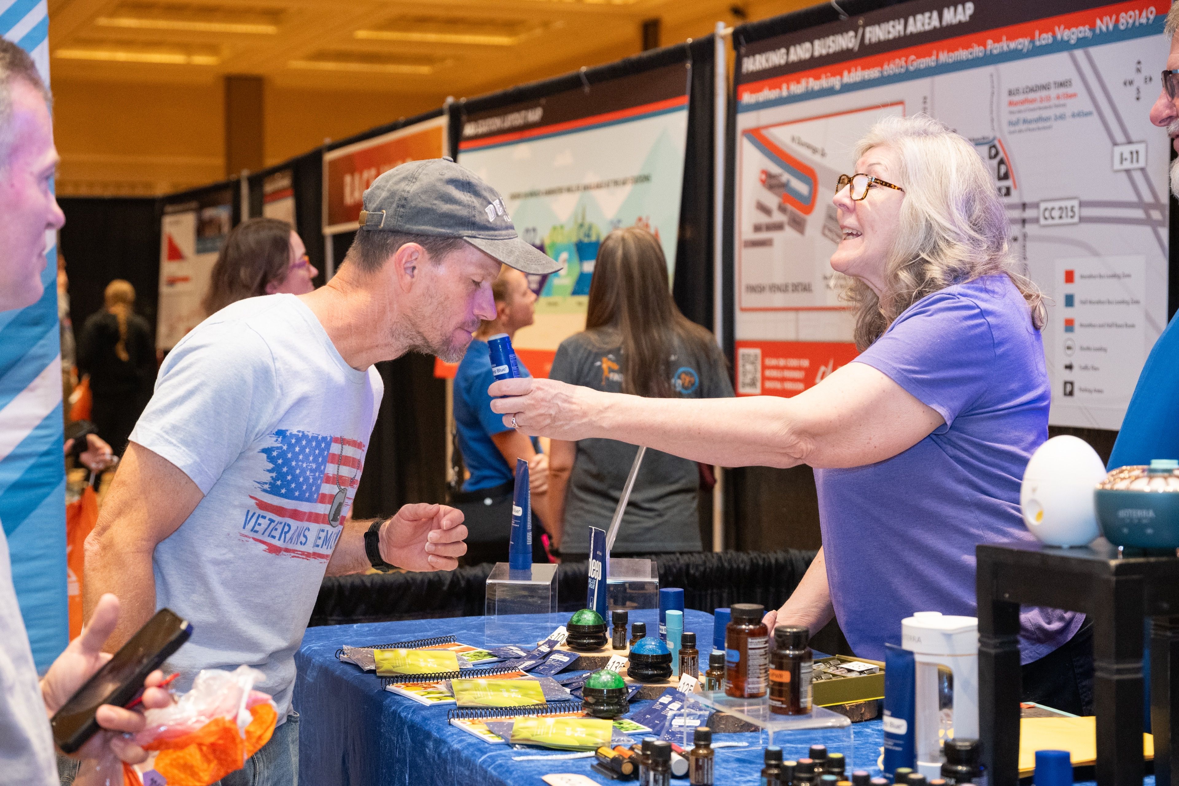 Product showcase photography at a Las Vegas expo