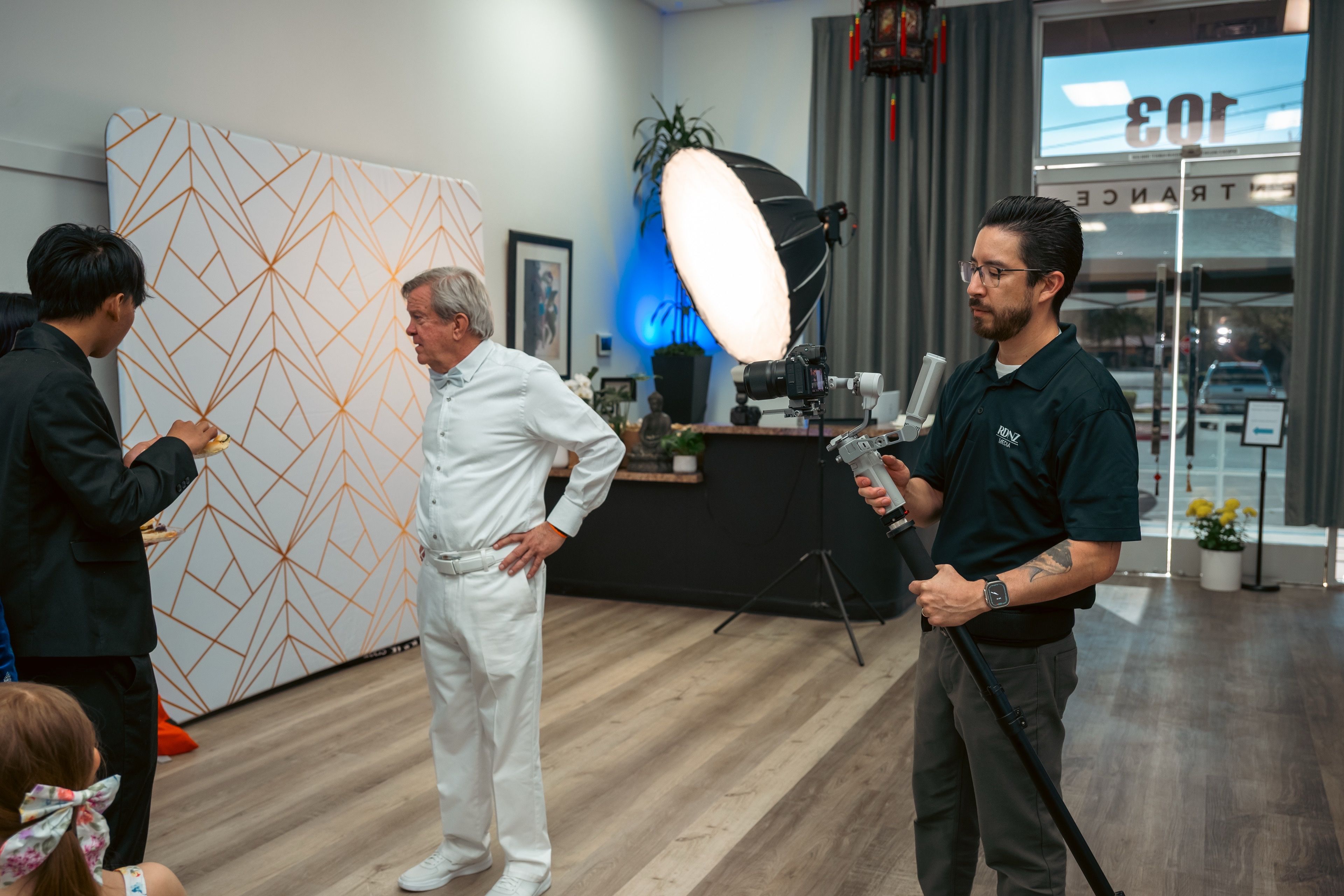 Richard Nunez working with professional camera gear at a Las Vegas corporate event