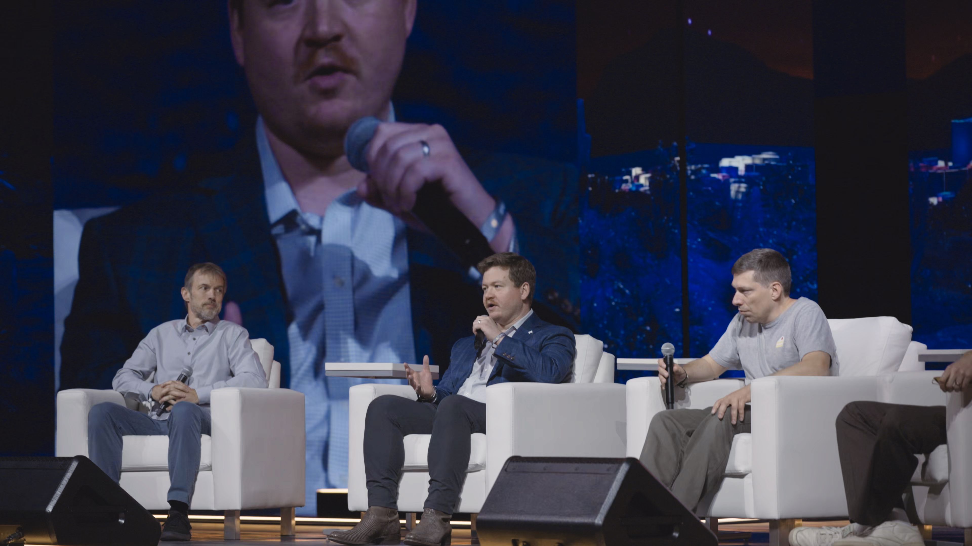 Cinematic wide-angle shot of a Las Vegas corporate event