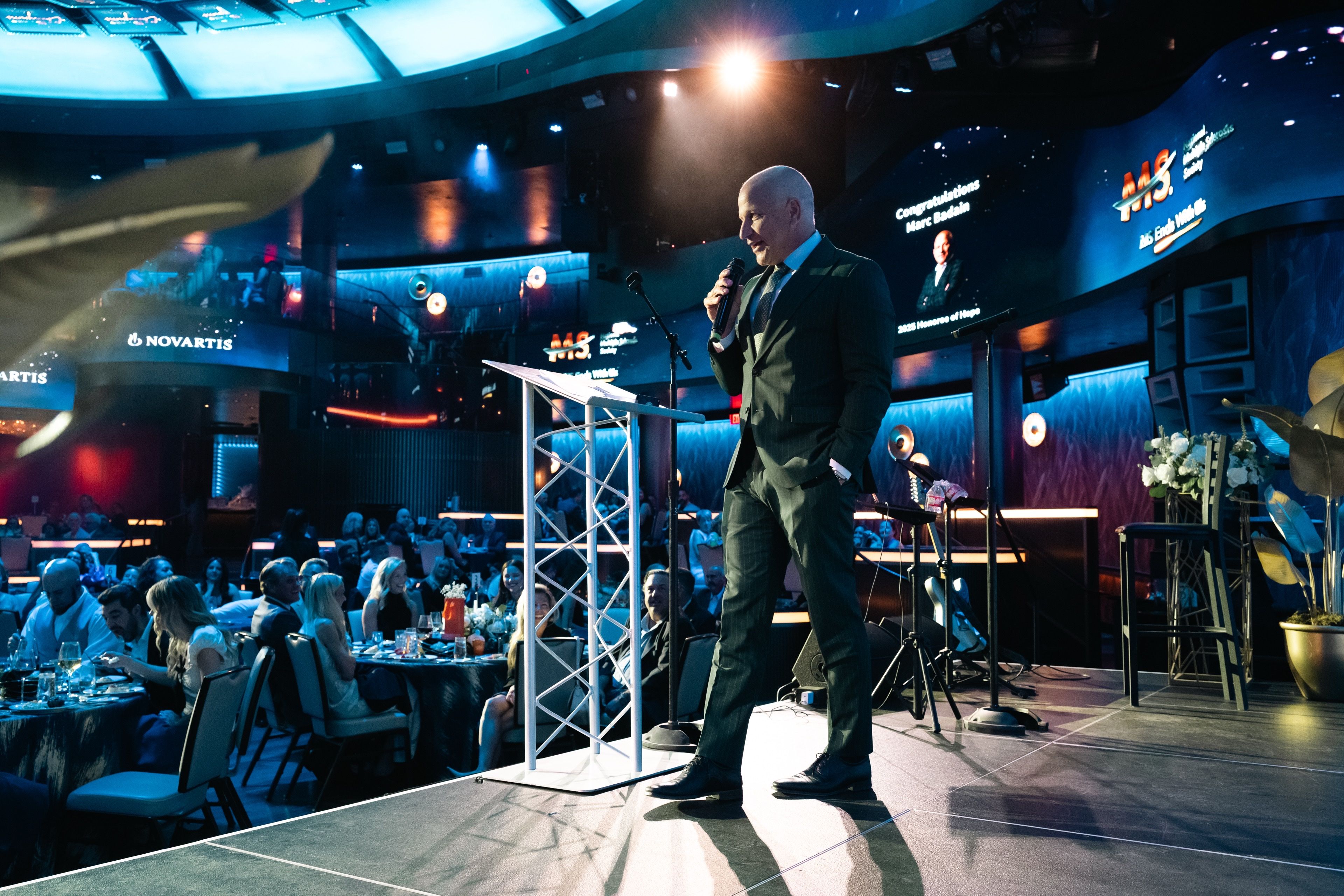 Corporate event photography setup at a Las Vegas hotel ballroom