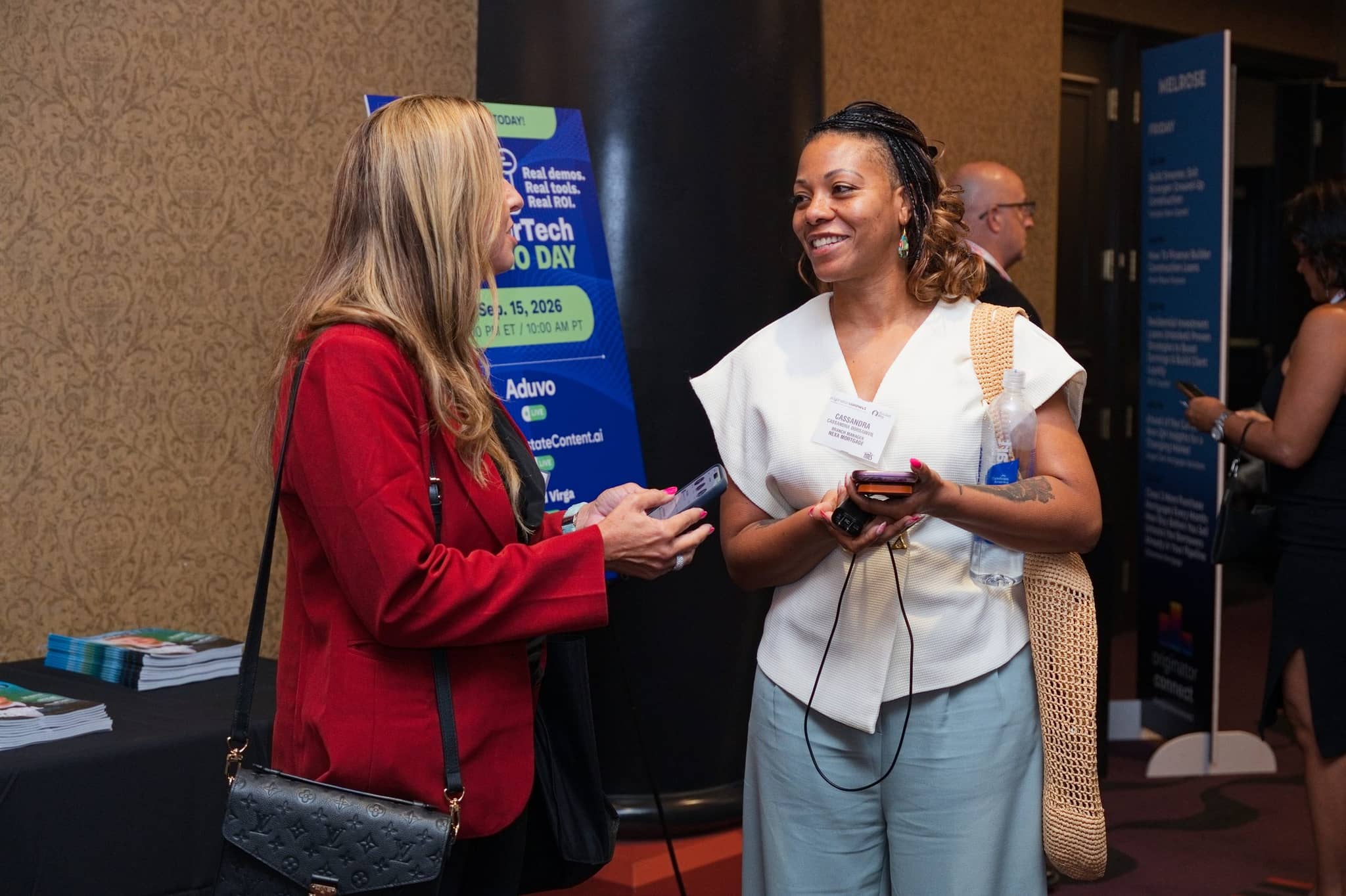 Networking candid photography at a Las Vegas trade show