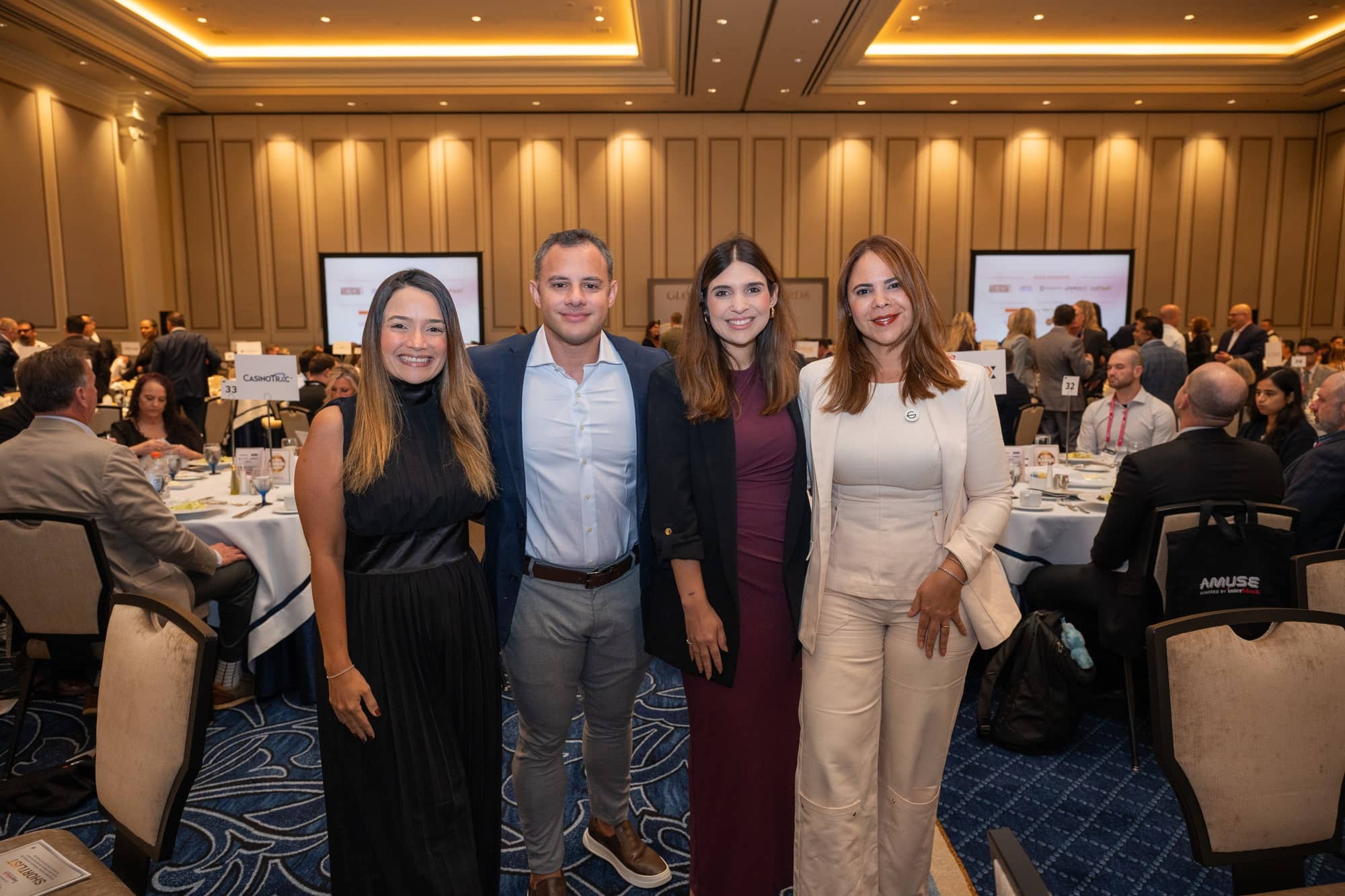 Four guests photographed together at the Global Gaming Awards Americas 2026